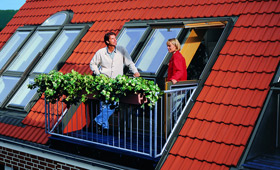 Мансардное окно-балкон